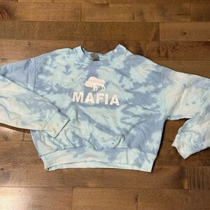 Buffalo Bills Tie-Dye Cropped Crewneck